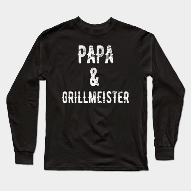 Papa und Grillmeister Grill BBQ Barbeque Geschenk Long Sleeve T-Shirt by SinBle